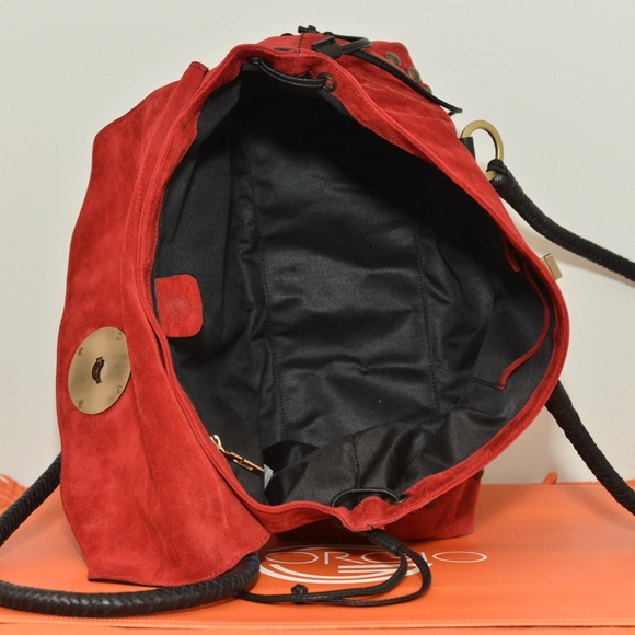 Giorgio G Red Suede Purse - Picture 5 of 5